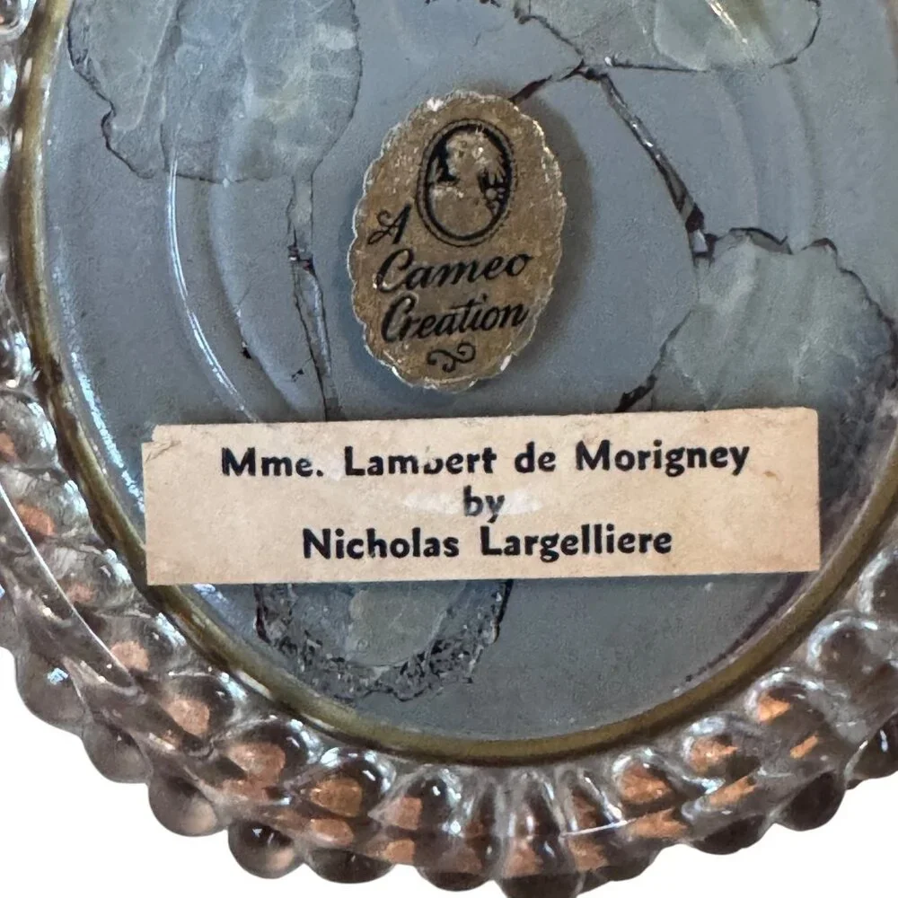 Antique Set Cameo Creation‎ Mme Lambert Morigney & Lady Dower Glass Framed Glass